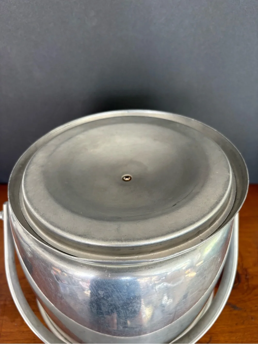 Vintage Kromex Atomic Age Ice Bucket- Mid Century Modern Space Race Aesthetic